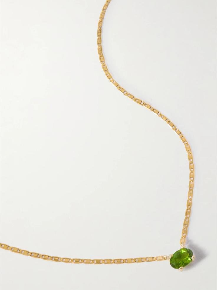 LOREN STEWART Baby Valentino 10-karat gold agate necklace 1647597335496261